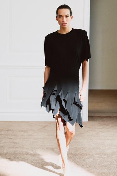 ZW COLLECTION SHORT RUFFLED SKIRT - Black by Zara