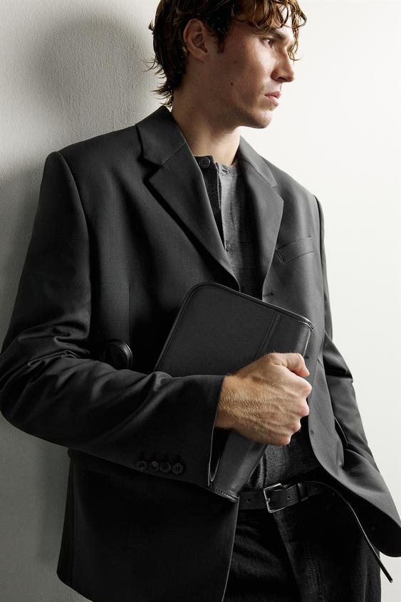 TEXTURED CLUTCH - Black by Zara - Image 0