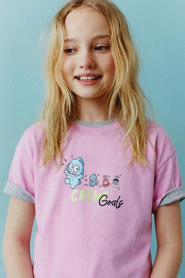HANGYODON AND FRIENDS © SANRIO T-SHIRT - Pink by Zara