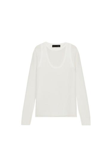 DOUBLE KNIT TOP - White by Zara