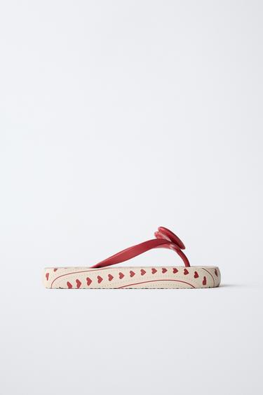 HEART BATHING SANDALS - Red by Zara - Image 0