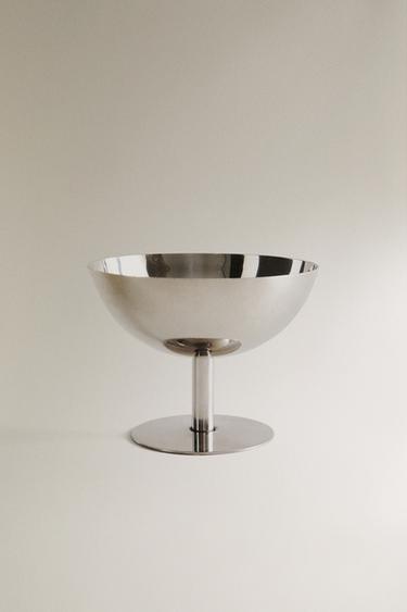 SHINY METAL ICE-CREAM CUP - Silver by Zara