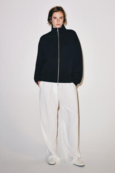 ZIP-UP SWEATSHIRT - Blue by Zara