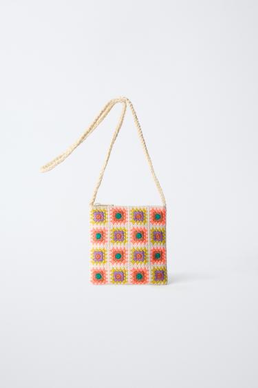 CROCHET CROSSBODY BAG - Pink by Zara - Image 0