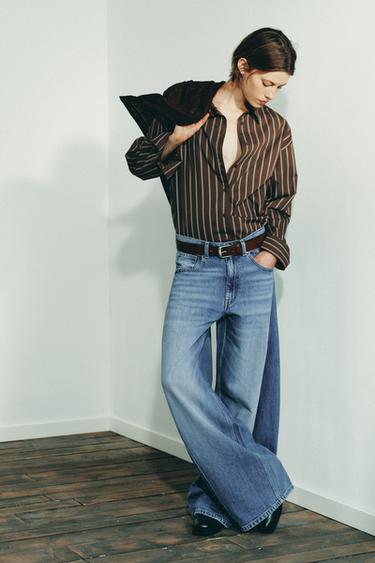 TRF OVERSIZE MID-RISE JEANS - Blue by Zara