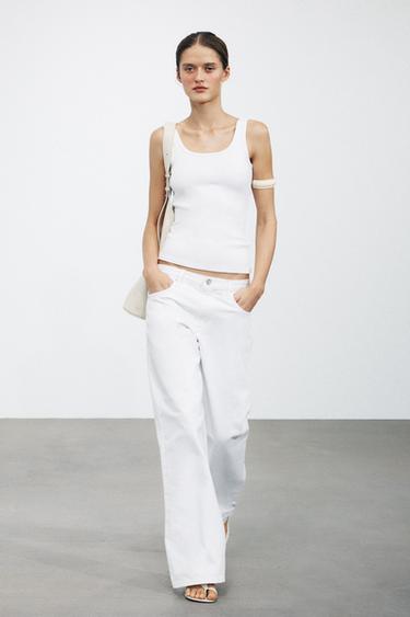 RIBBED TOP - White by Zara - Image 0