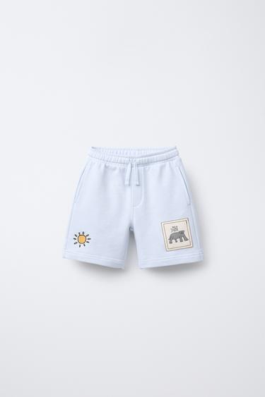 ALGO DE JAIME © PANTHER PLUSH BERMUDA SHORTS - Light sky blue by Zara - Image 0