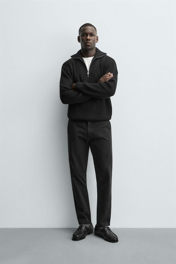 SKINNY FIT CHINOS - Black by Zara - Image 0