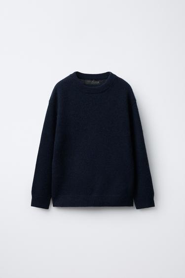 100% CASHMERE SWEATER - navy by Zara
