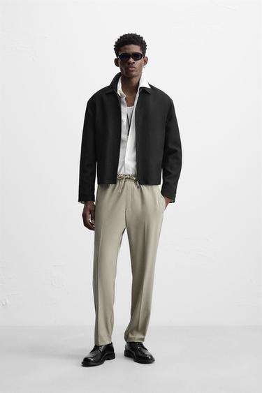 COMFORT FIT JOGGER WAIST TROUSERS - Apple green by Zara