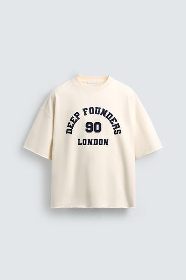 BOXY FIT NUMBER PRINT SWEATSHIRT - Oyster-white by Zara