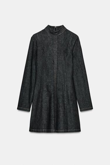 Z1975 MINI DENIM DRESS - Black by Zara