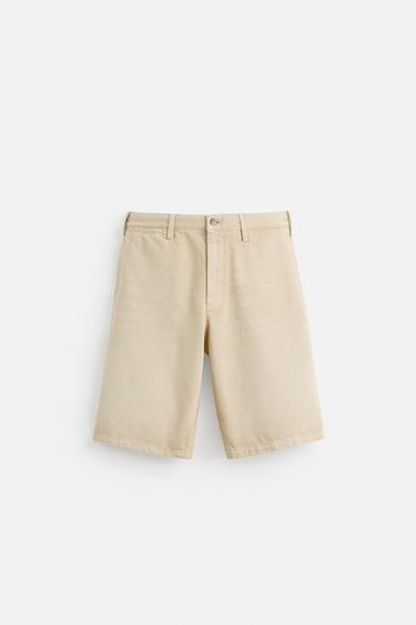 BAGGY FIT BERMUDA SHORTS © OTIS KWAME KYE QUAICOE - camel by Zara