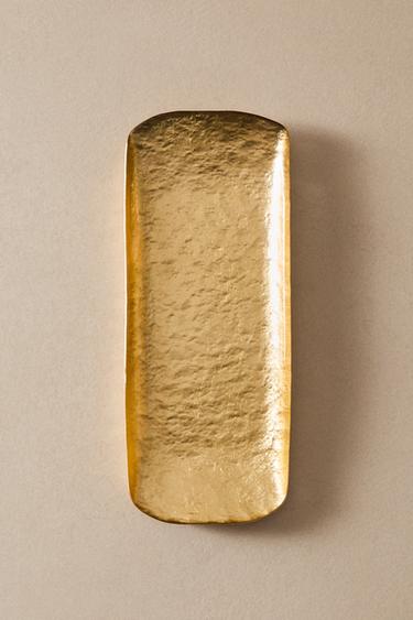 GOLD GLASS RECTANGLE SERVING DISH - Gold by Zara
