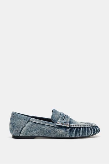 DENIM EFFECT LOAFERS - Blue by Zara