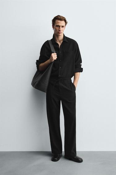 RELAXED FIT FLOWY SHIRT - Black by Zara - Image 0