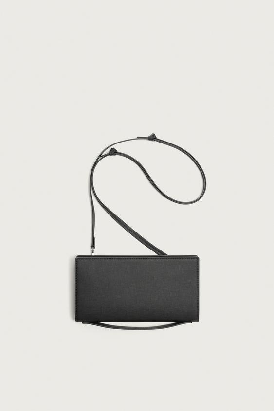 TEXTURED XL CROSSBODY WALLET - Black by Zara - Image 0