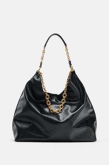 MAXI BUCKET BAG - Black by Zara