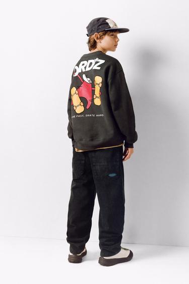 SKATE PRINTED SWEATSHIRT - Dark anthracite by Zara