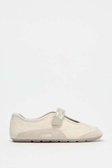 CONTRAST BALLERINAS - Ecru White by Zara