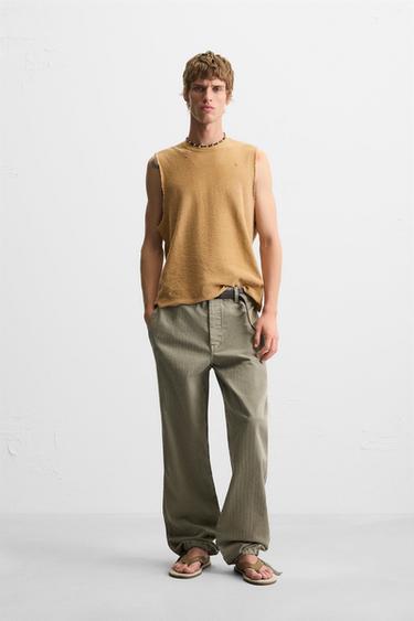 WASHED KNIT PRINT T-SHIRT - Mustard by Zara - Image 0