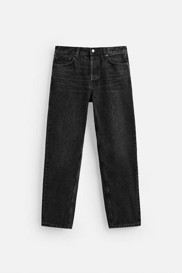 STRAIGHT-LEG JEANS - Charcoal by Zara