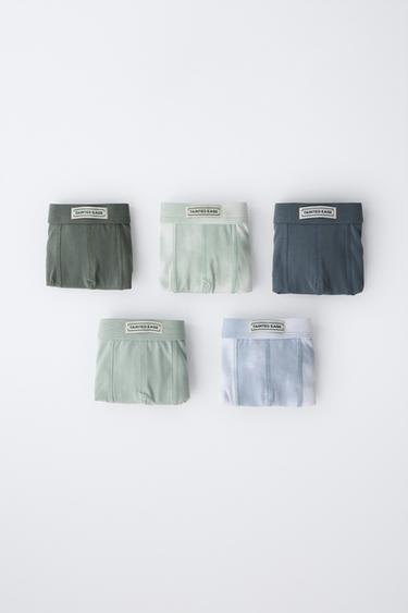 AGES 6-14/ FIVE-PACK OF TIE-DYE BOXERS WITH LABEL - Multicoloured by Zara - Image 0