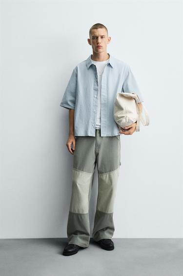 EMBROIDERED DENIM SHIRT - Light blue by Zara - Image 0