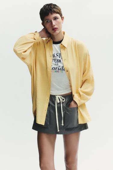 OVERSIZE SHIRT - Mustard by Zara
