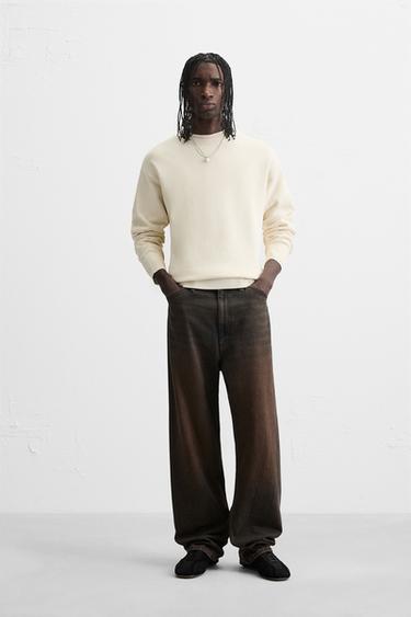 TEXTURED SOFT SWEATER - Oyster-white by Zara - Image 0