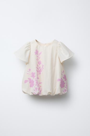 FLORAL PRINT BLOUSE - Ecru by Zara - Image 0