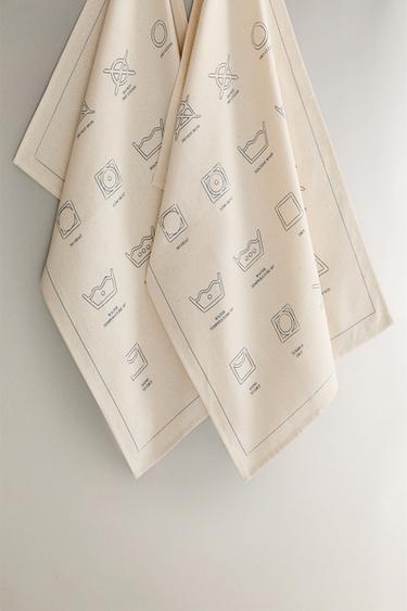 SET OF COTTON TEA TOWELS (SET OF 2) - Blue by Zara