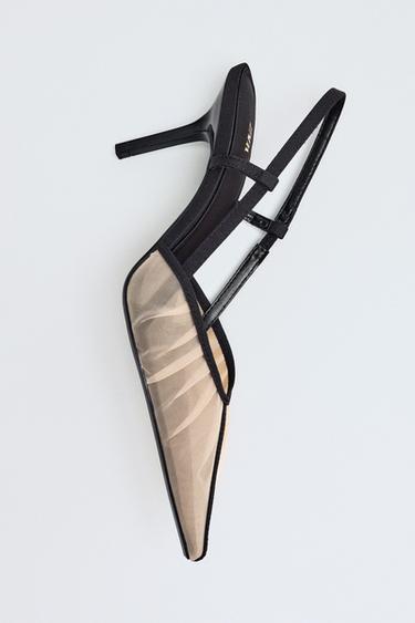 MESH HEELED SHOES - Multicoloured by Zara