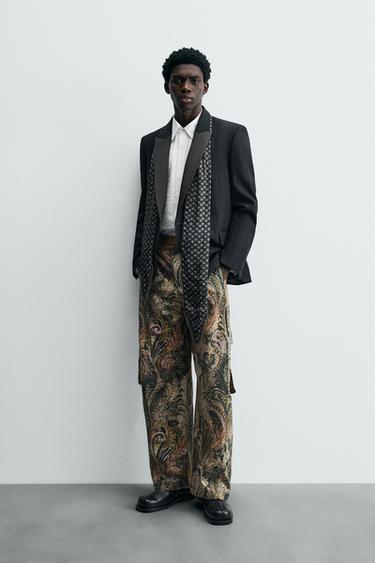 LIMITED EDITION PAISLEY BARREL FIT CARGO TROUSERS - Printed by Zara