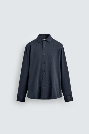 REGULAR FIT SHIRT - Blue / Steel by Zara