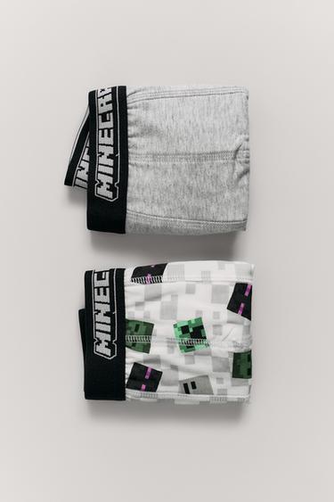 6-14 YEARS/ 2-PACK OF MINECRAFT © MOJANG AB. ™ BOXERS - Grey marl by Zara