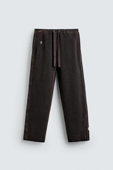 KNITTED JOGGERS WITH SIDE TAPING X SR_A - Navy blue by Zara