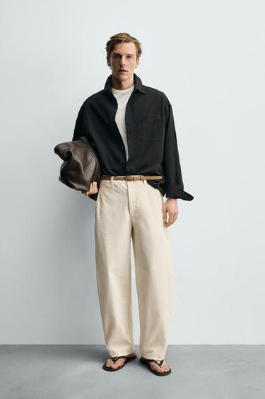 BALLOON FIT TROUSERS - Ecru by Zara