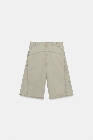 CARGO JORTS BERMUDA SHORTS - Light khaki by Zara