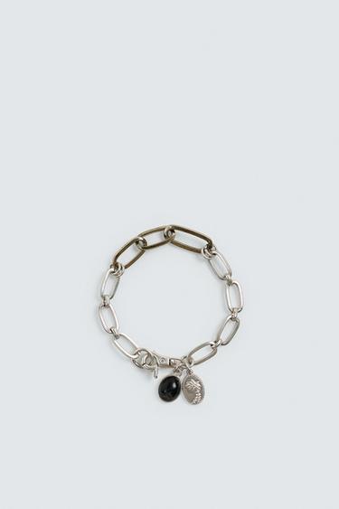 METAL CHARM BRACELET - Gold / Silver by Zara