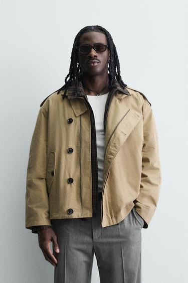 SHORT RELAXED FIT TRENCH COAT - Sand by Zara