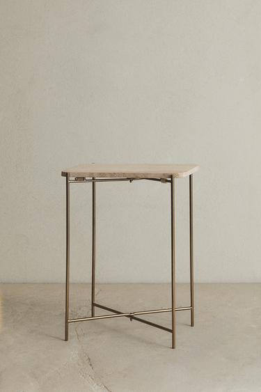 MARBLE SIDE TABLE - Cream by Zara