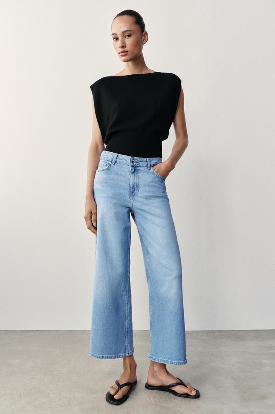 Z1975 HIGH-WAIST COMFORT CULOTTES - Light blue by Zara - Image 0