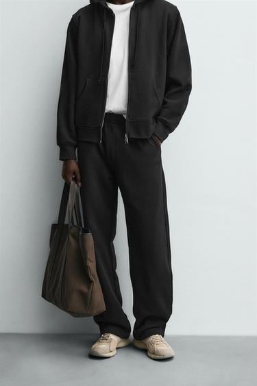 REGULAR FIT JOGGER TROUSERS - Black by Zara