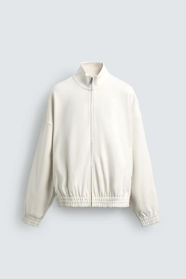 INTERLOCK ZIP-UP SWEATSHIRT - Ecru by Zara