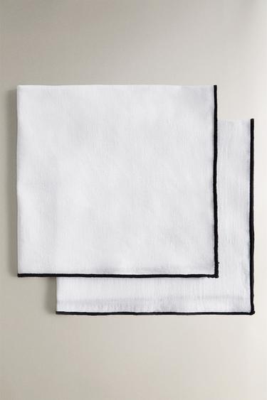 MINI LINEN NAPKIN (PACK OF 2) - White by Zara - Image 0