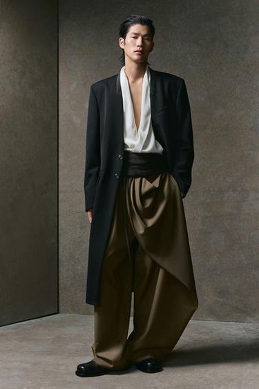 STRIPED JACQUARD FROCK COAT - LIMITED EDITION - Black by Zara