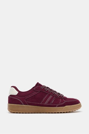 CONTRAST TRAINERS - Burgundy Red by Zara