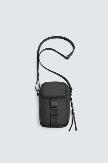 RUBBERISED CROSSBODY BAG - Black by Zara