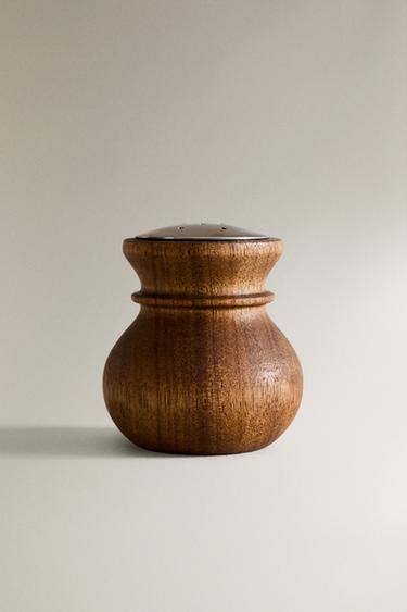 WOODEN SALT SHAKER - Light beige by Zara - Image 0